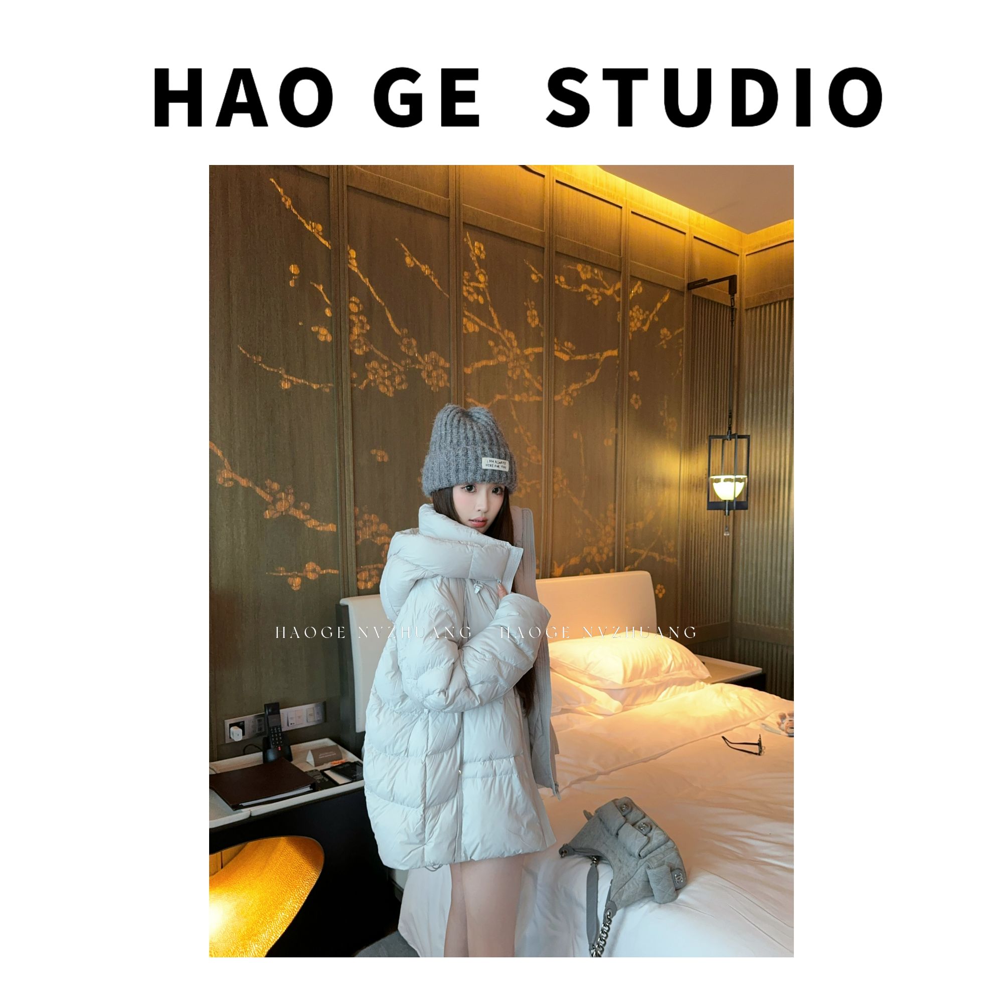 【婉儿】●雪国暖冬HGQ5YRF3859A羽绒服预时尚百搭宽松冬季连帽款