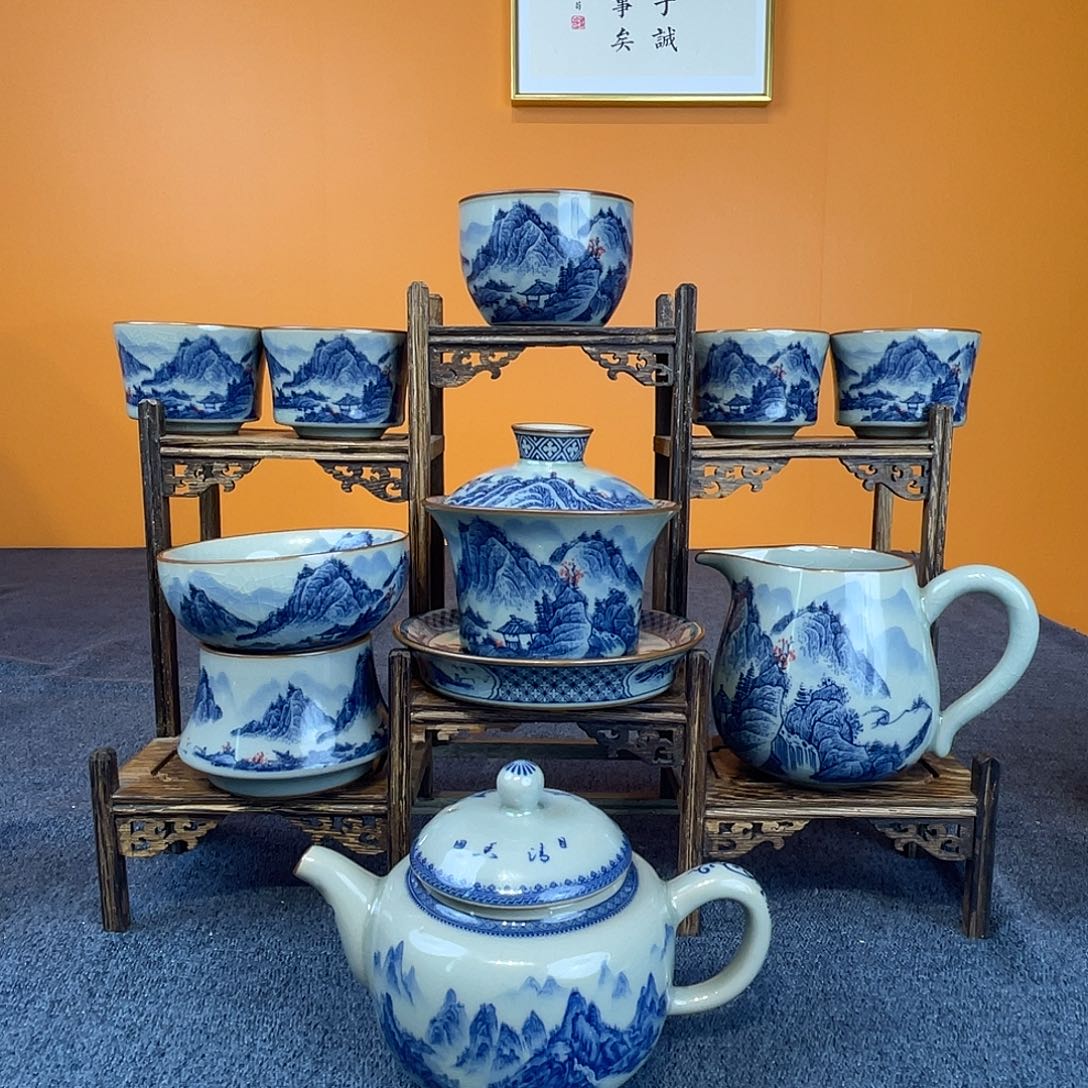 上***仔景德镇陶瓷八件套➕壶