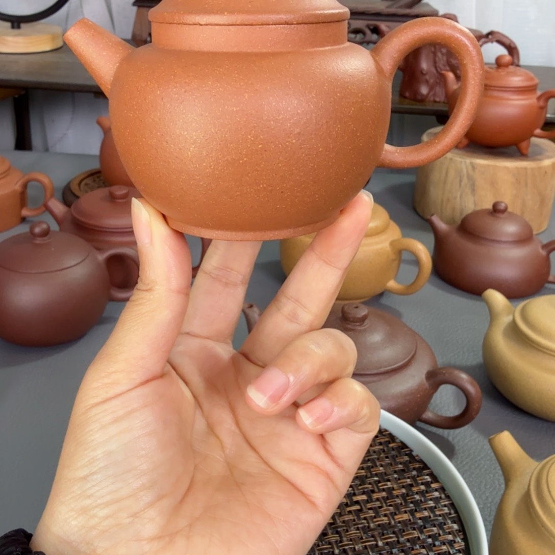 紫砂茶壶玩*人紫砂壶150cc降坡泥瑕