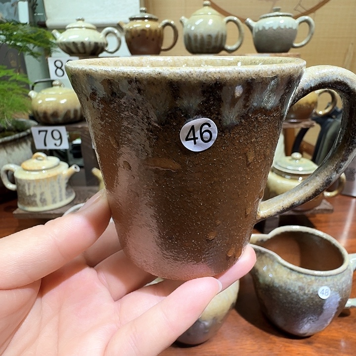 建水紫陶白泥柴烧咖啡杯微瑕