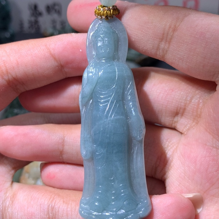 翡翠未镶嵌颈饰保真天然a货翡翠