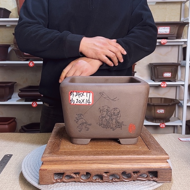 红陶紫砂花盆花盆