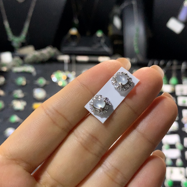 翡翠银S925镶嵌戒指
