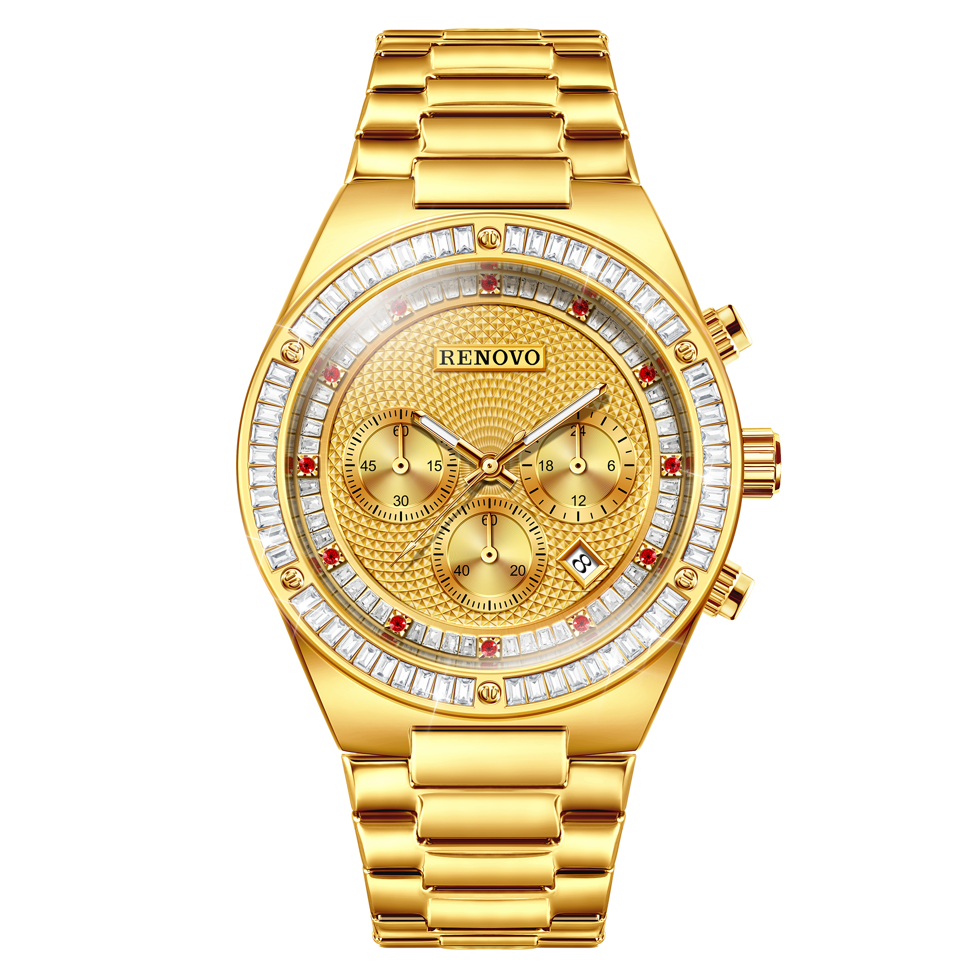 德国注册品牌RENOVO罗诺威男士时尚防水手表-R81083-YH-D