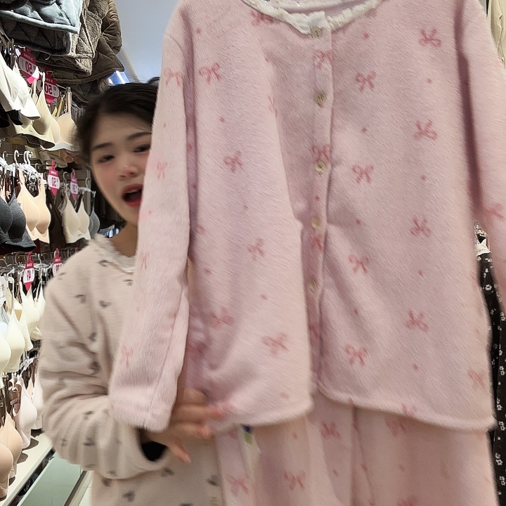 三醋酯纤维粉色蝴蝶结xl