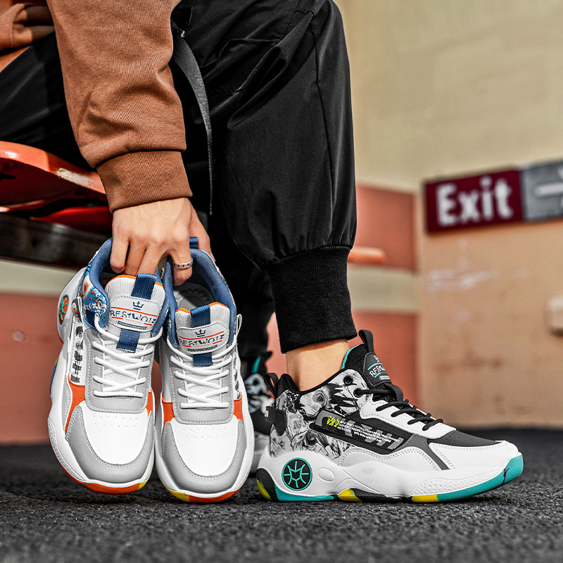 新百伦新款皮面休闲青少年学生防滑运动透气跑步徒步篮球鞋运动鞋