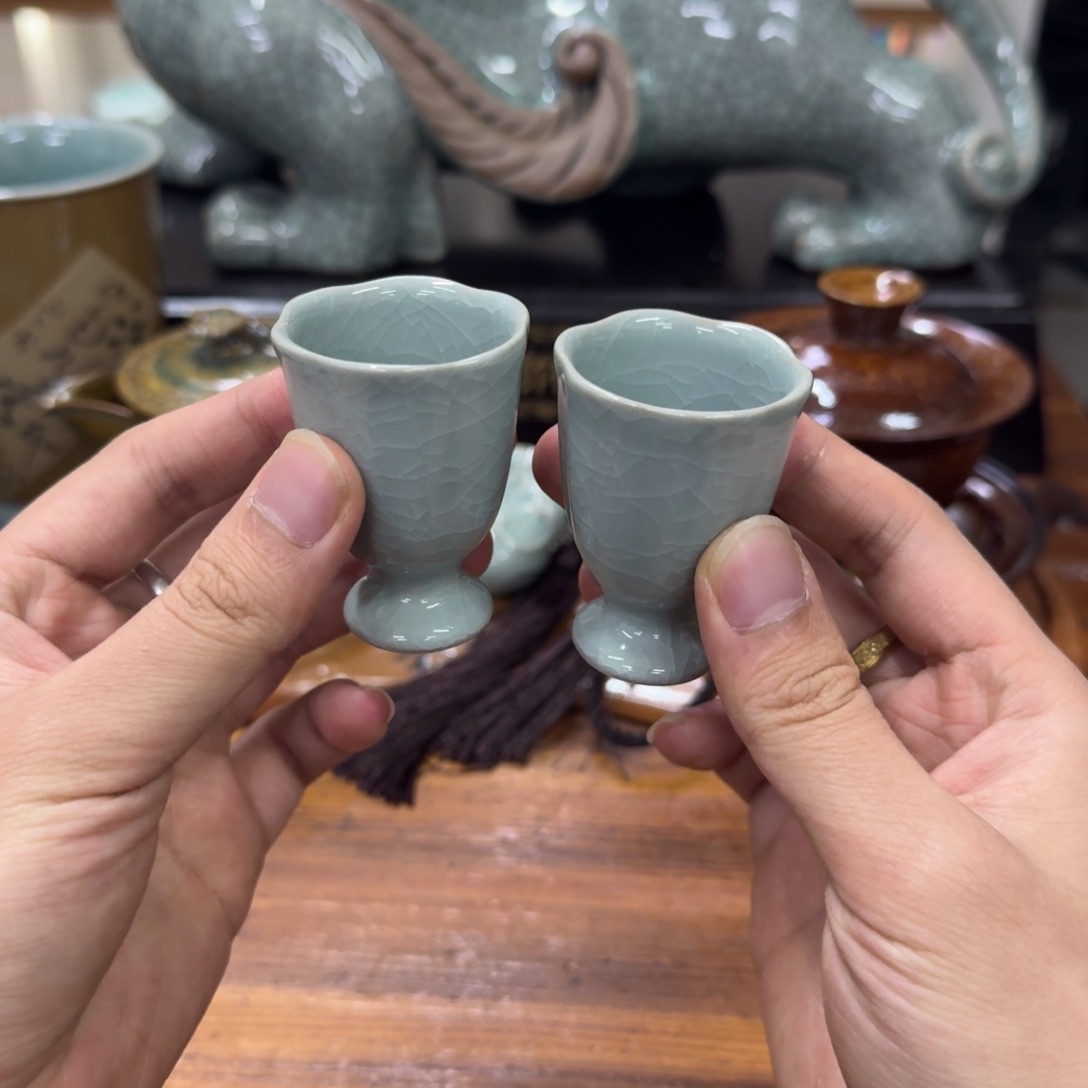 龙泉青瓷茶具微瑕9015