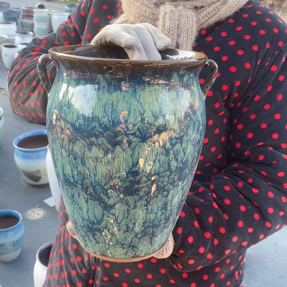 红陶口20高28瑕疵～