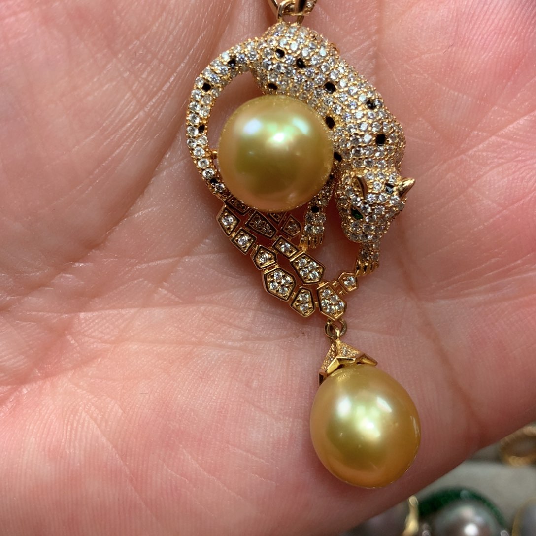 海水珍珠颈饰银S925镶嵌