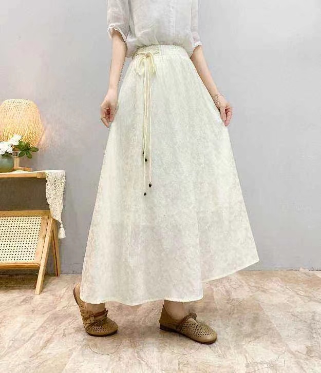 CX1新中式国风阔腿半身裙伞裙