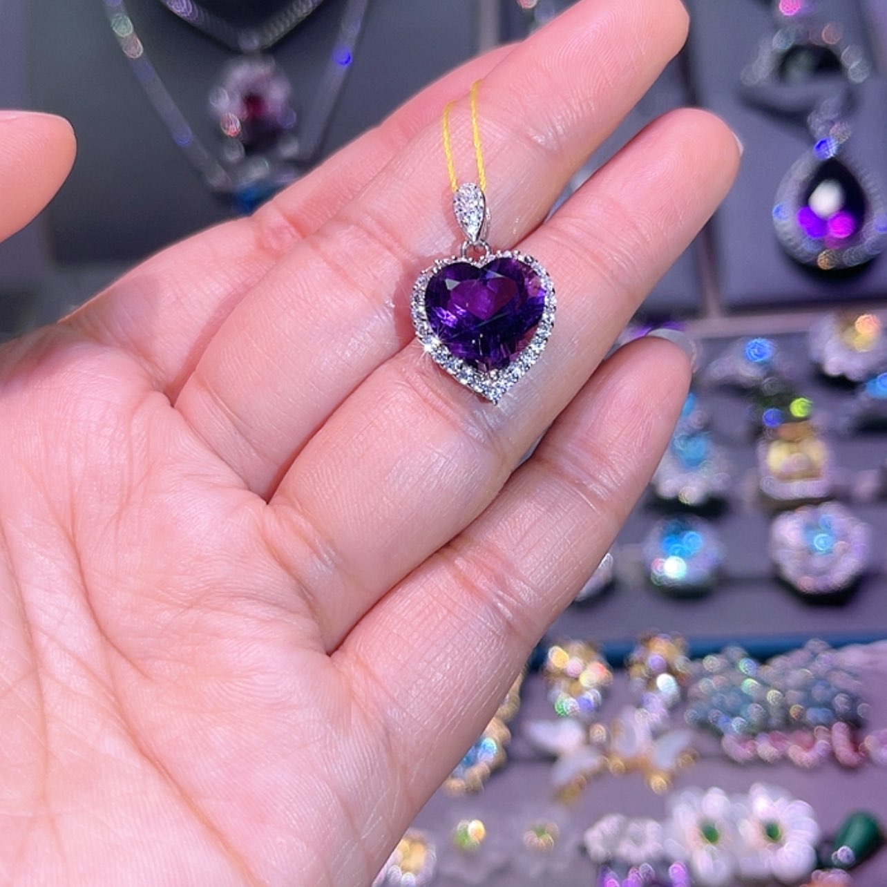 【闪购商品】紫晶吊坠(赠链)银S925镶嵌