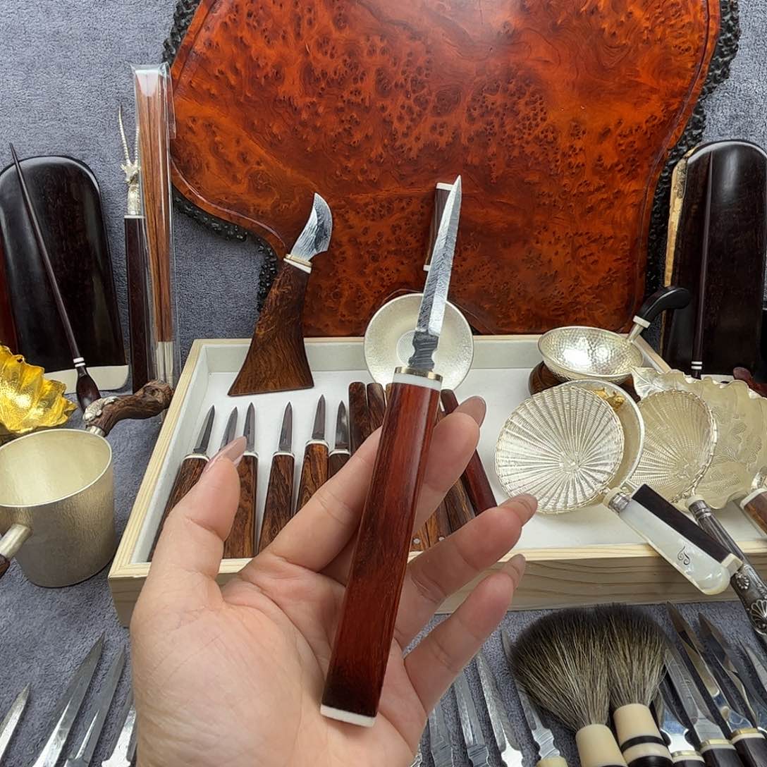 小叶紫檀茶刀单拍链接