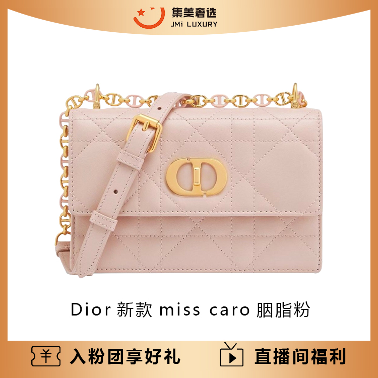 99新 DIOR/迪奥 Dior新款miss caro胭脂粉气质时尚包/AM5485