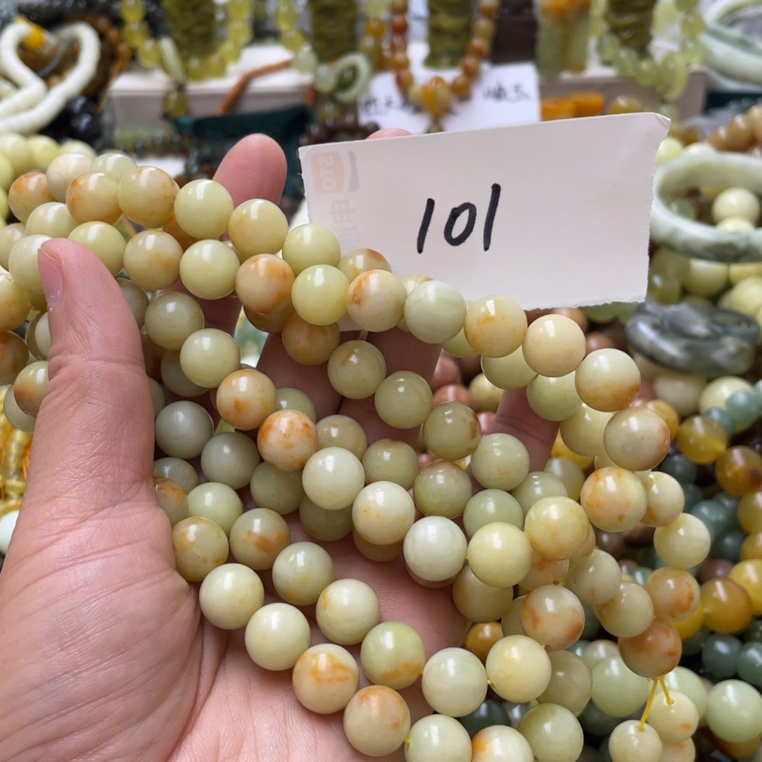 蛇纹石玉手链未镶嵌