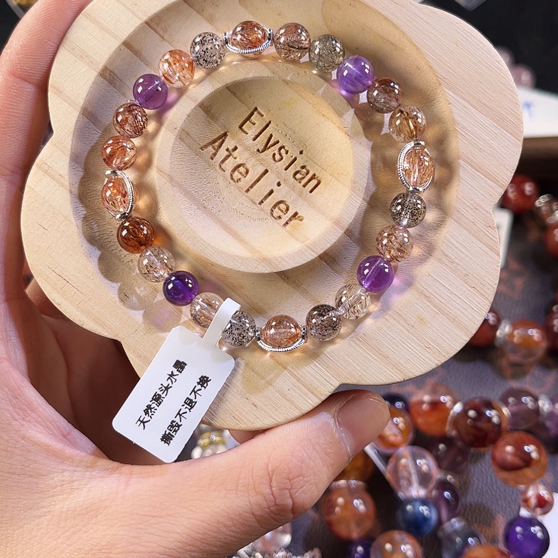 未镶嵌手链水晶仙女彩超七设计款7mm➕