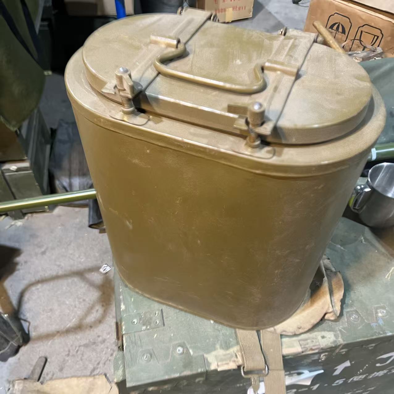 正品库存全新55式保温桶背负式收纳铝桶1958