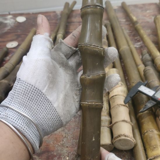 远***山实心玉竹手把件金条料