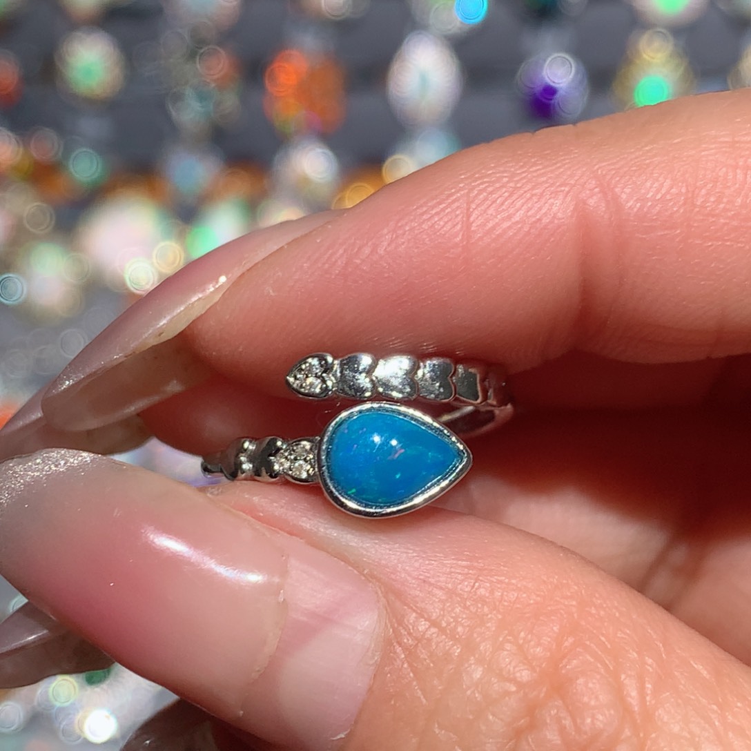 欧泊福利戒指合金