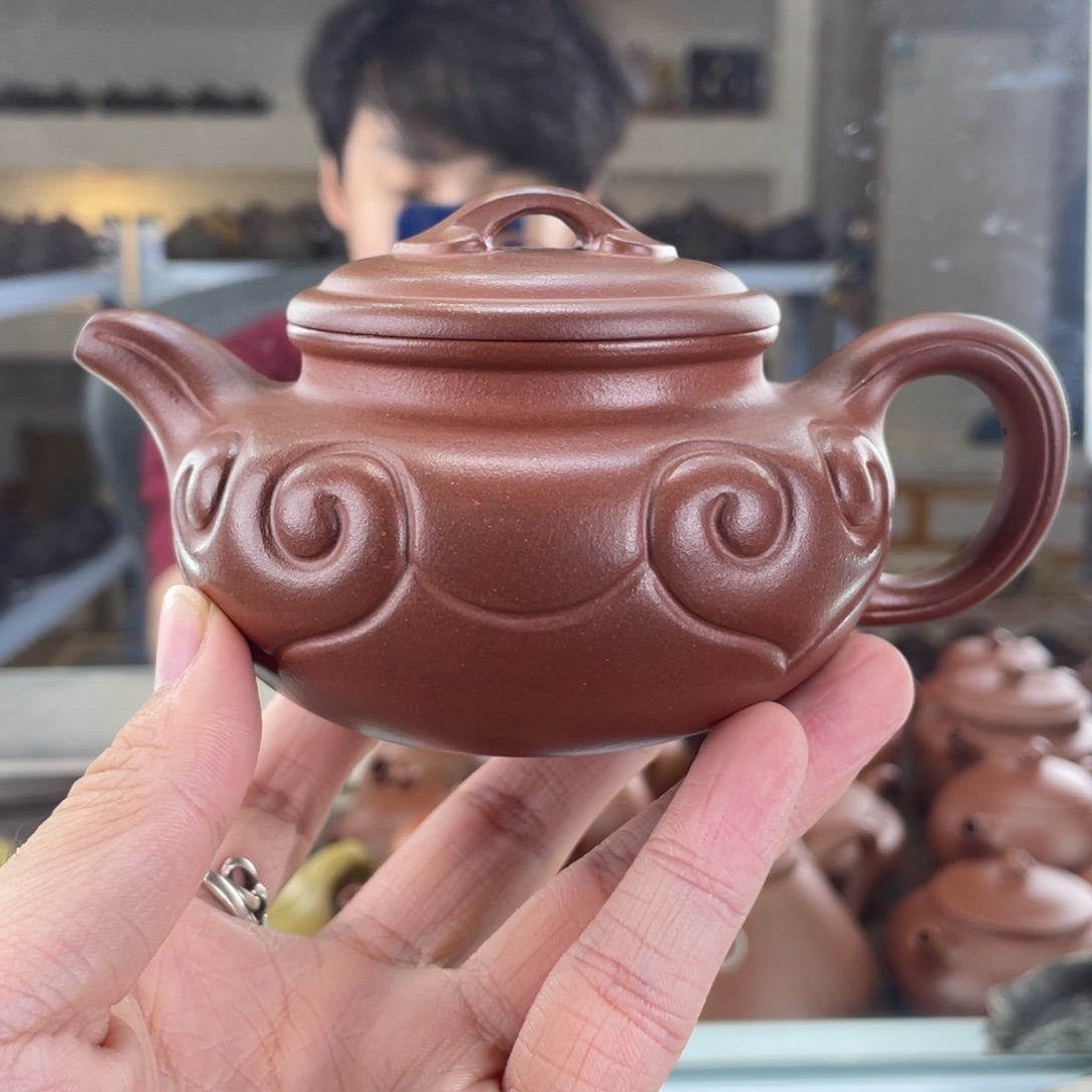 茶壶紫砂240cc红皮龙茶壶