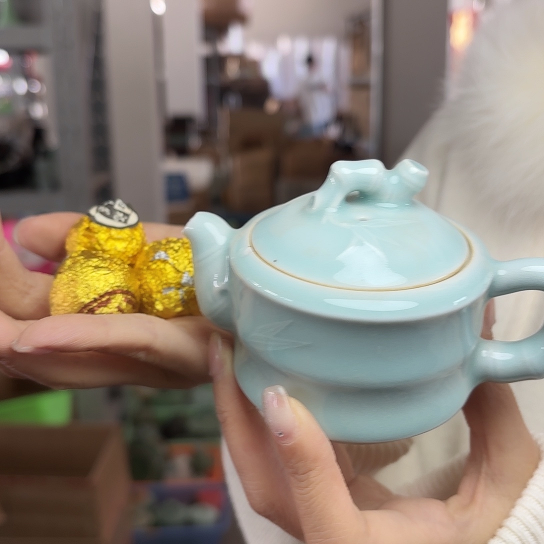 龙泉云间青瓷小米茶器