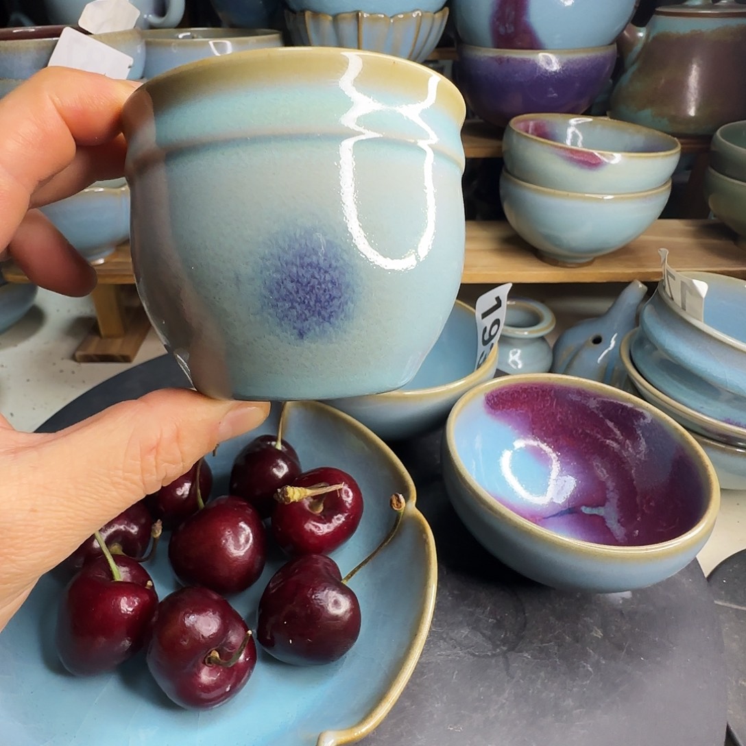 瓷片宋钧仿古茶盏（特价）