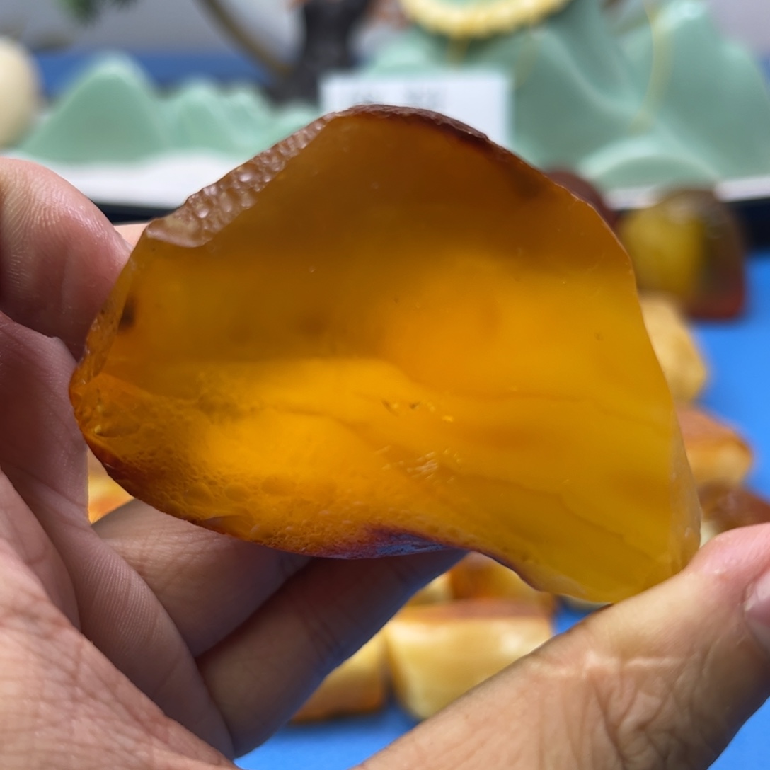 定制琥珀未镶嵌蜜蜡原石不退不换