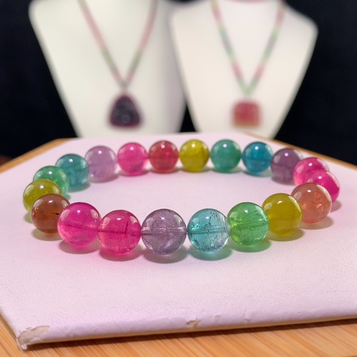 双色碧玺手链未镶嵌