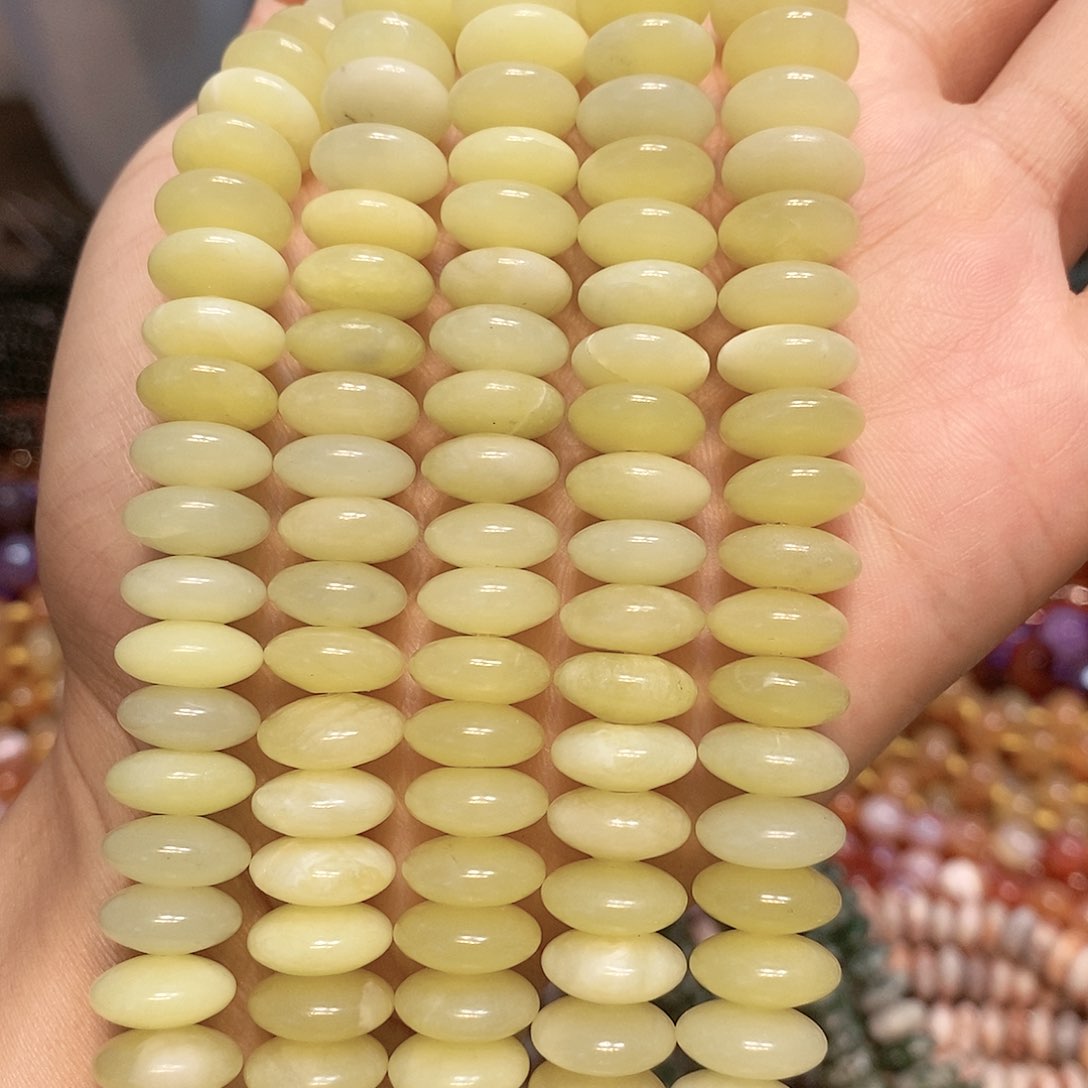 玛瑙/玉髓散珠天然秀玉12mm飞碟一条