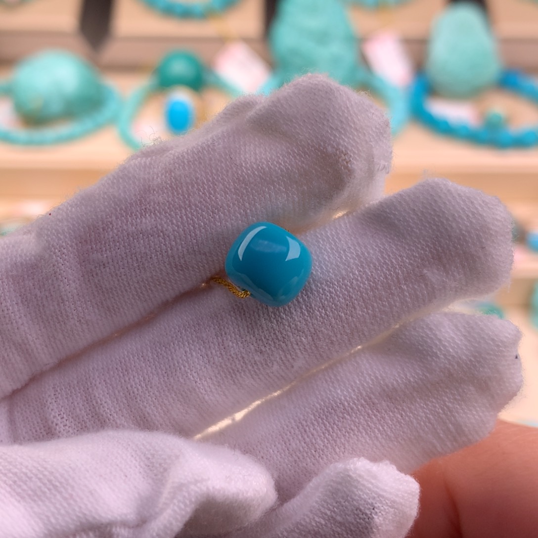 绿松石珠宝奇石未镶嵌9*7.7mm