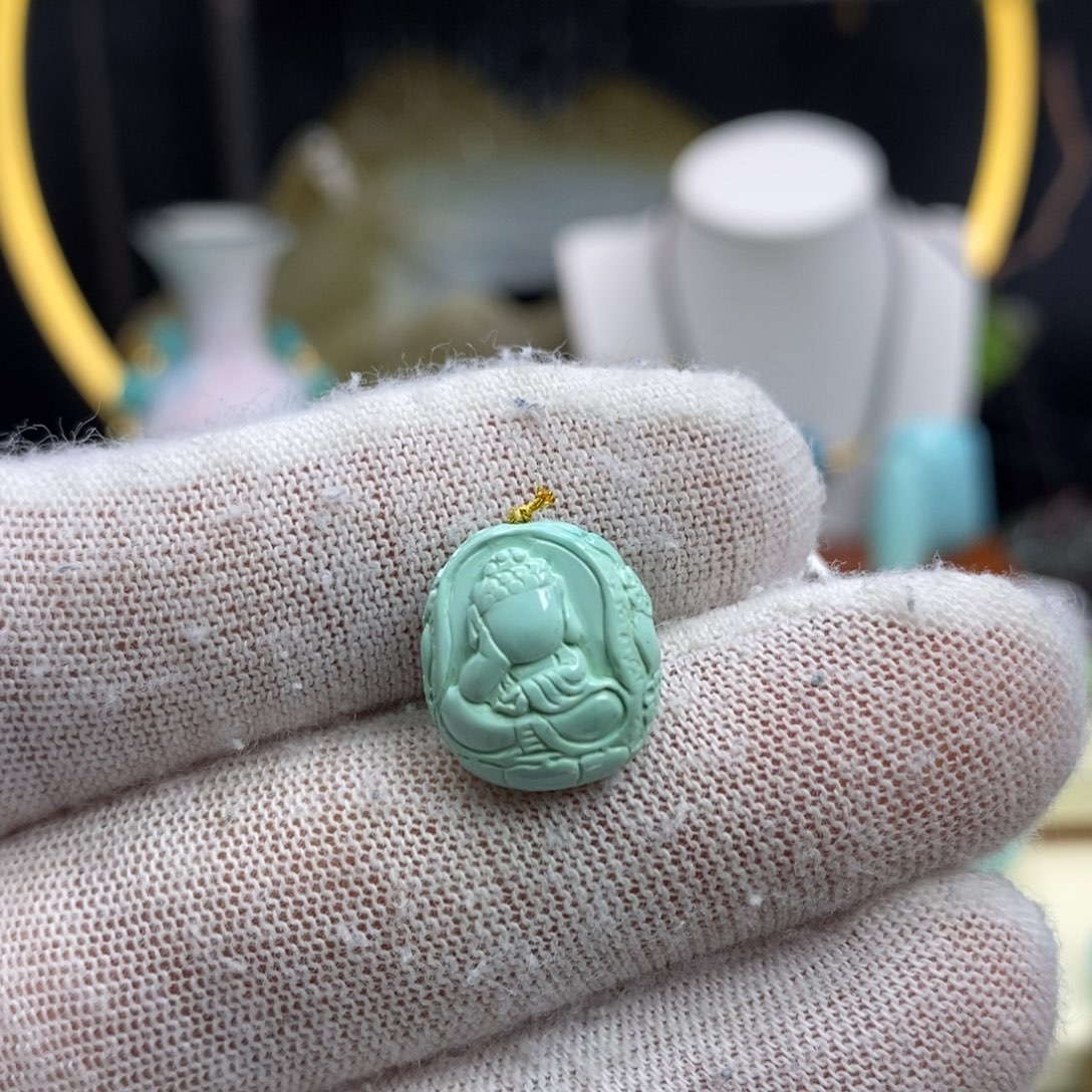 绿松石未镶嵌珠宝奇石12.9×7.3×14.5