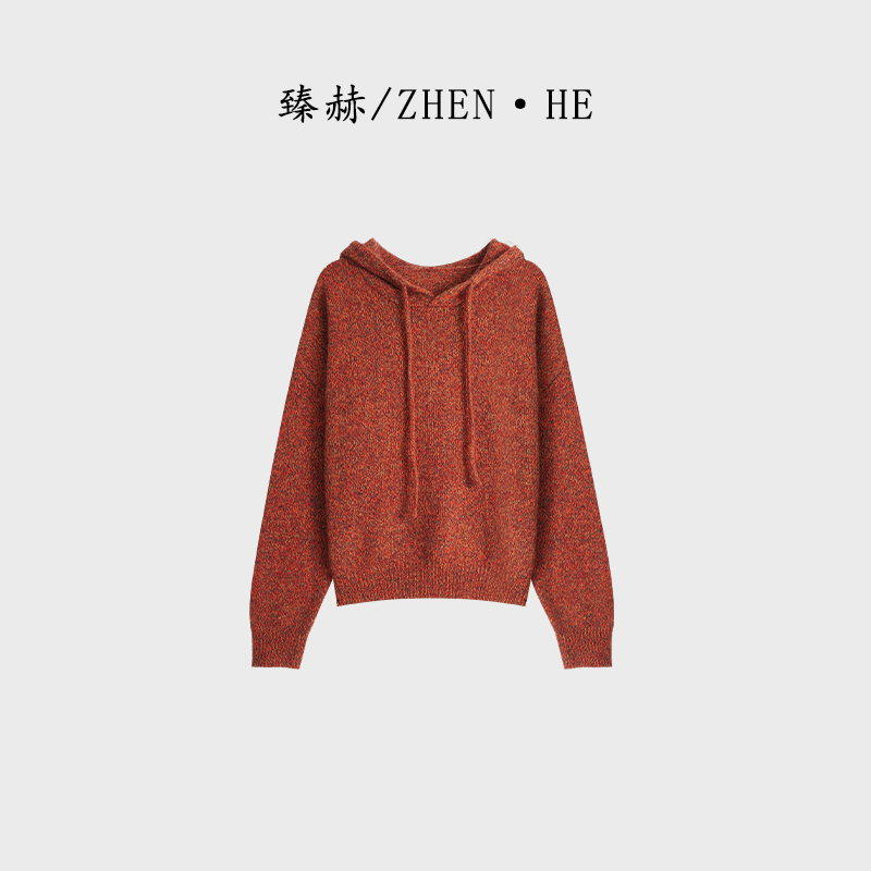臻赫/ZHEN·HE 冬季新款 女士 花纱连帽衫 2025冬