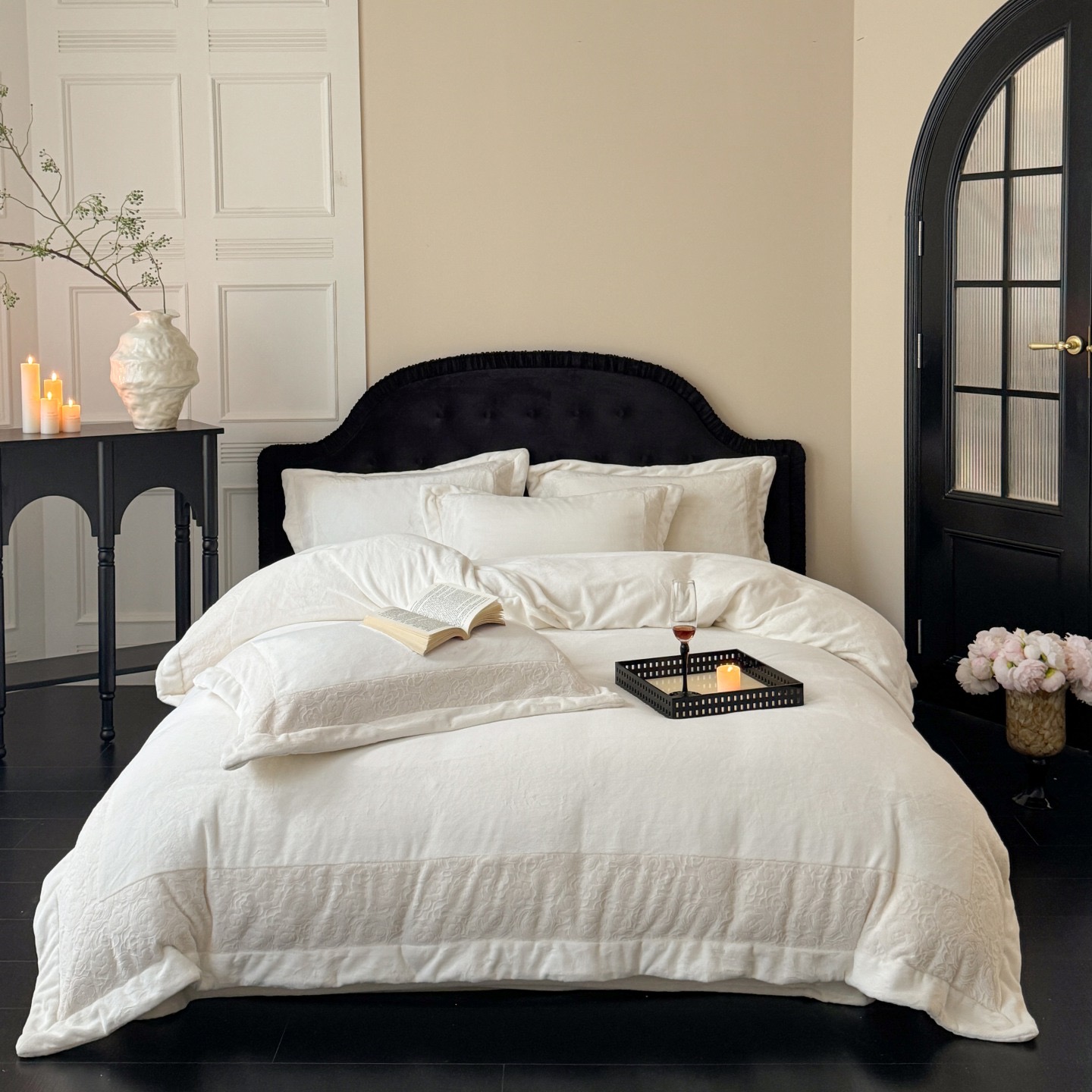 【冬季绒款】 轻闲 | 黛安娜 高克重精致提花轻奢款牛奶绒四件套