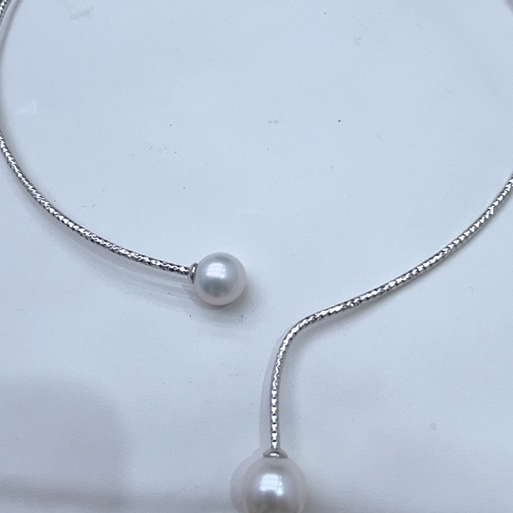淡水珍珠颈饰银S925镶嵌