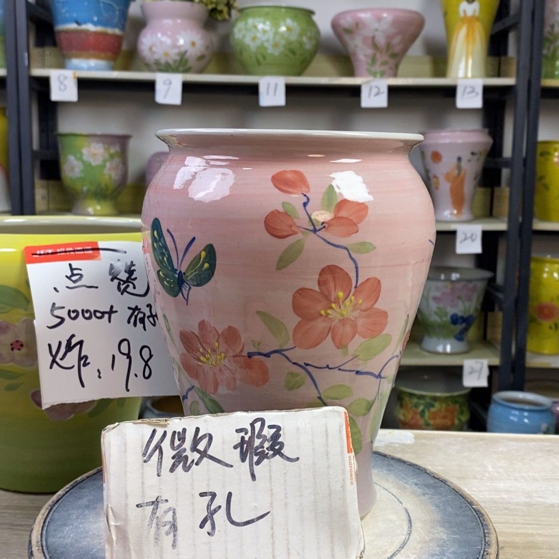 景德镇手工手绘陶瓷花盆