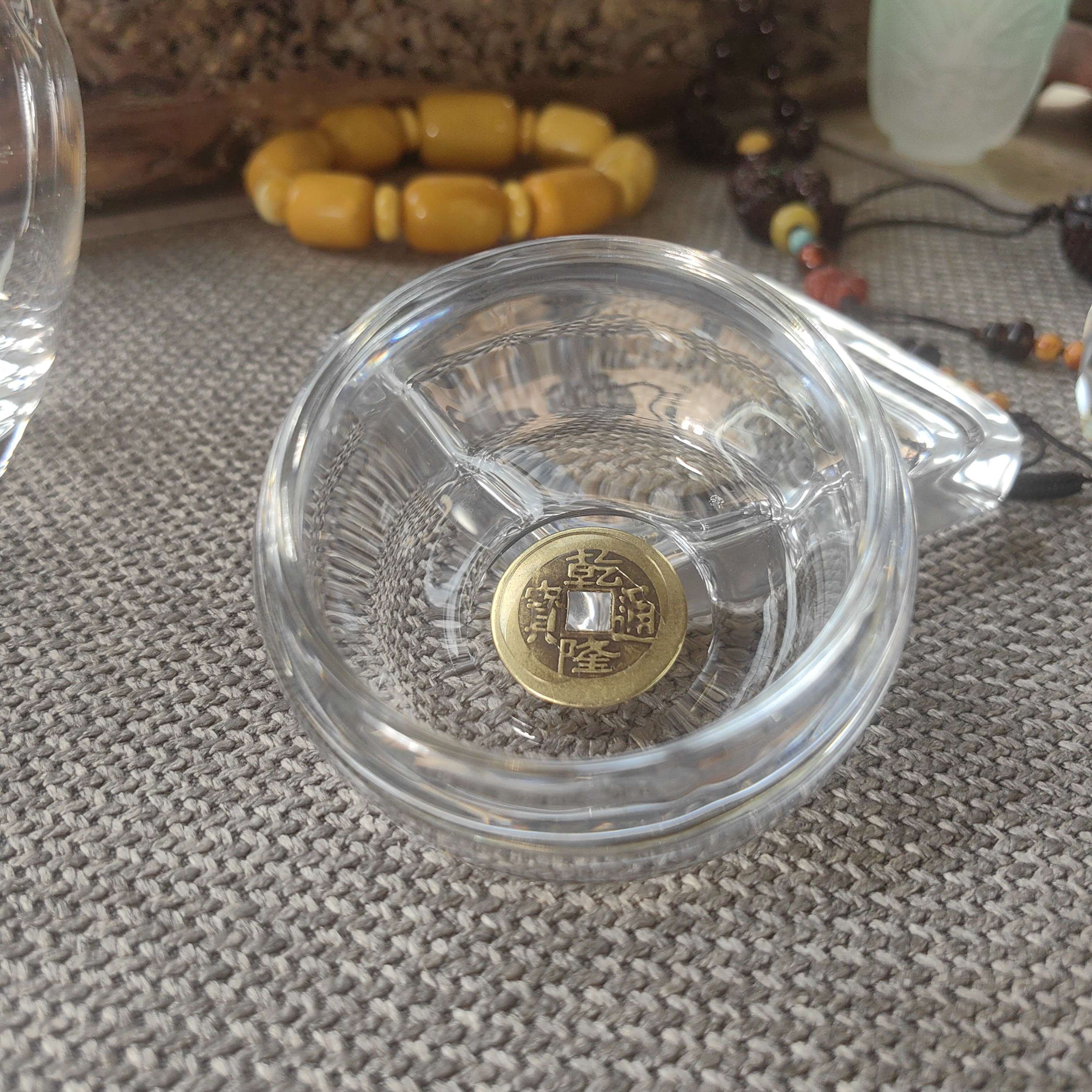 钱到家单杯高档水晶杯主人杯茶杯男士高端玻璃杯子茶具耐高温套装