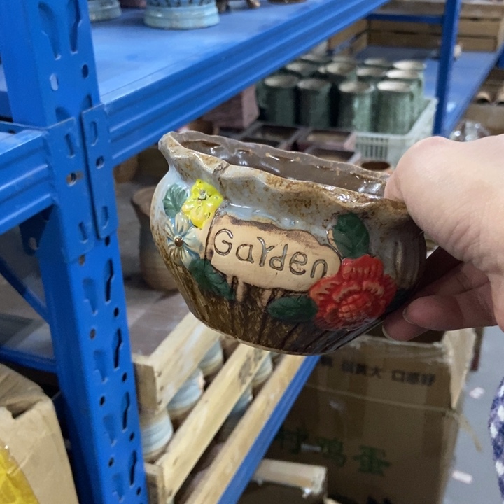 陶瓷花盆单场满9.9发13*8