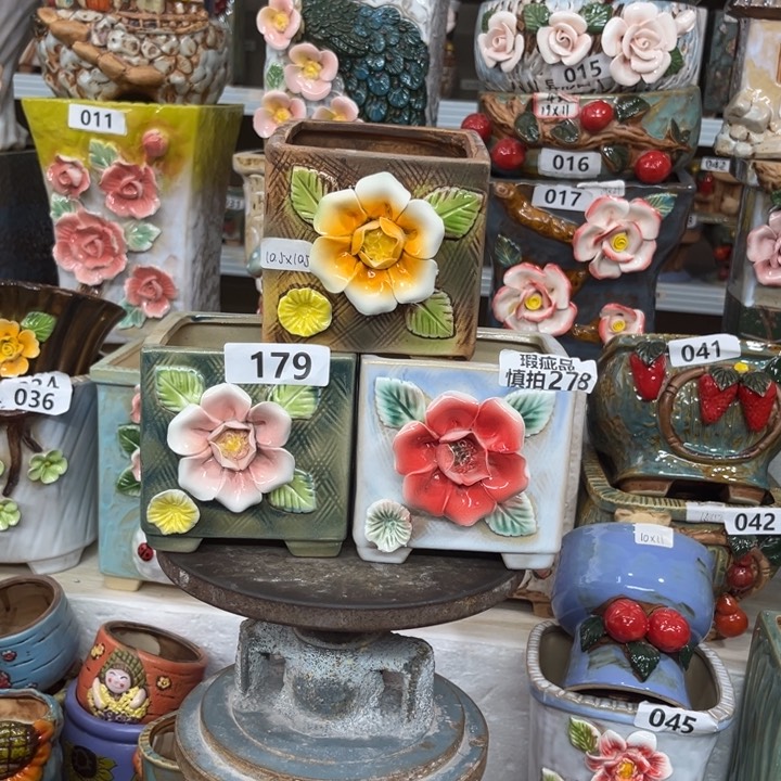 紫砂花盆粗陶材质多肉花盆