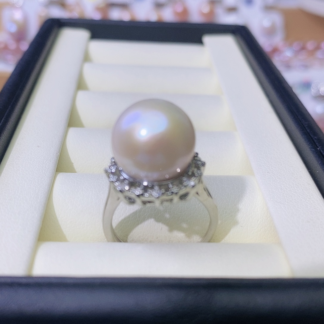 淡水珍珠戒指合金