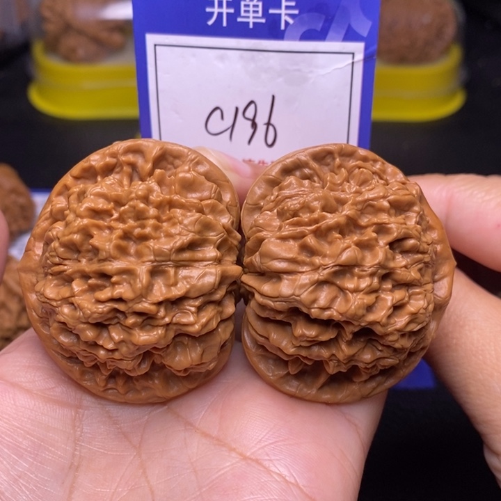 文玩核桃把件48官帽c196