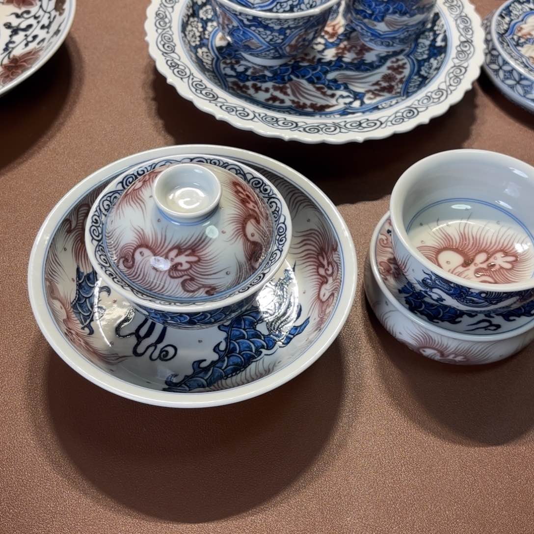 呼**移景德镇手工手绘茶具套组