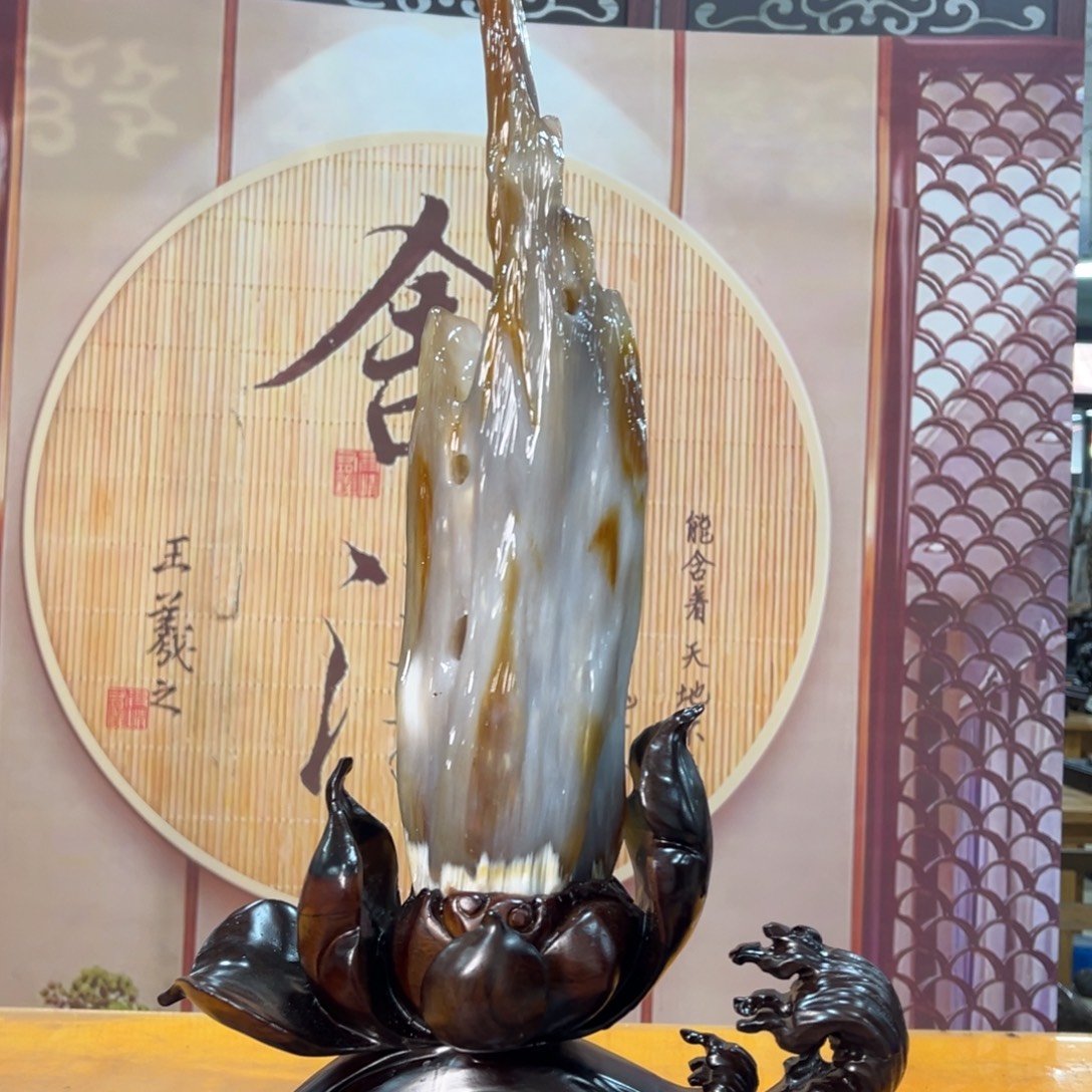 硅化玉（树化玉）未镶嵌摆件