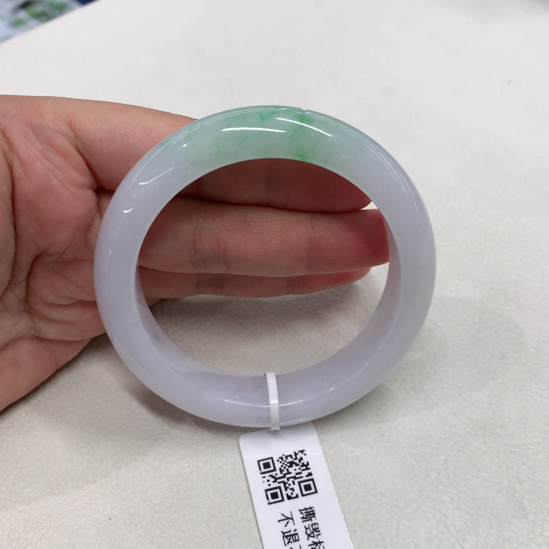 未镶嵌手镯翡翠55.7圈口粉春