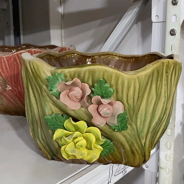 陶盆有孔 瑕疵针孔漏釉介意勿拍外口 25外高15