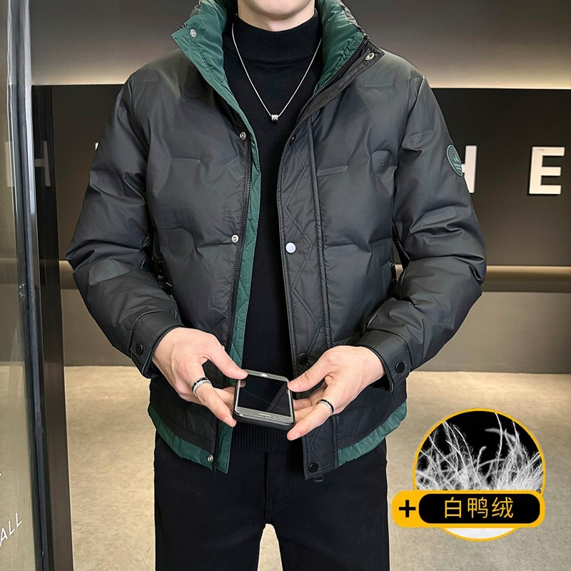 【万达撤柜】拼色新款男士保暖外套痞帅潮保暖时尚百搭户外拼色保暖