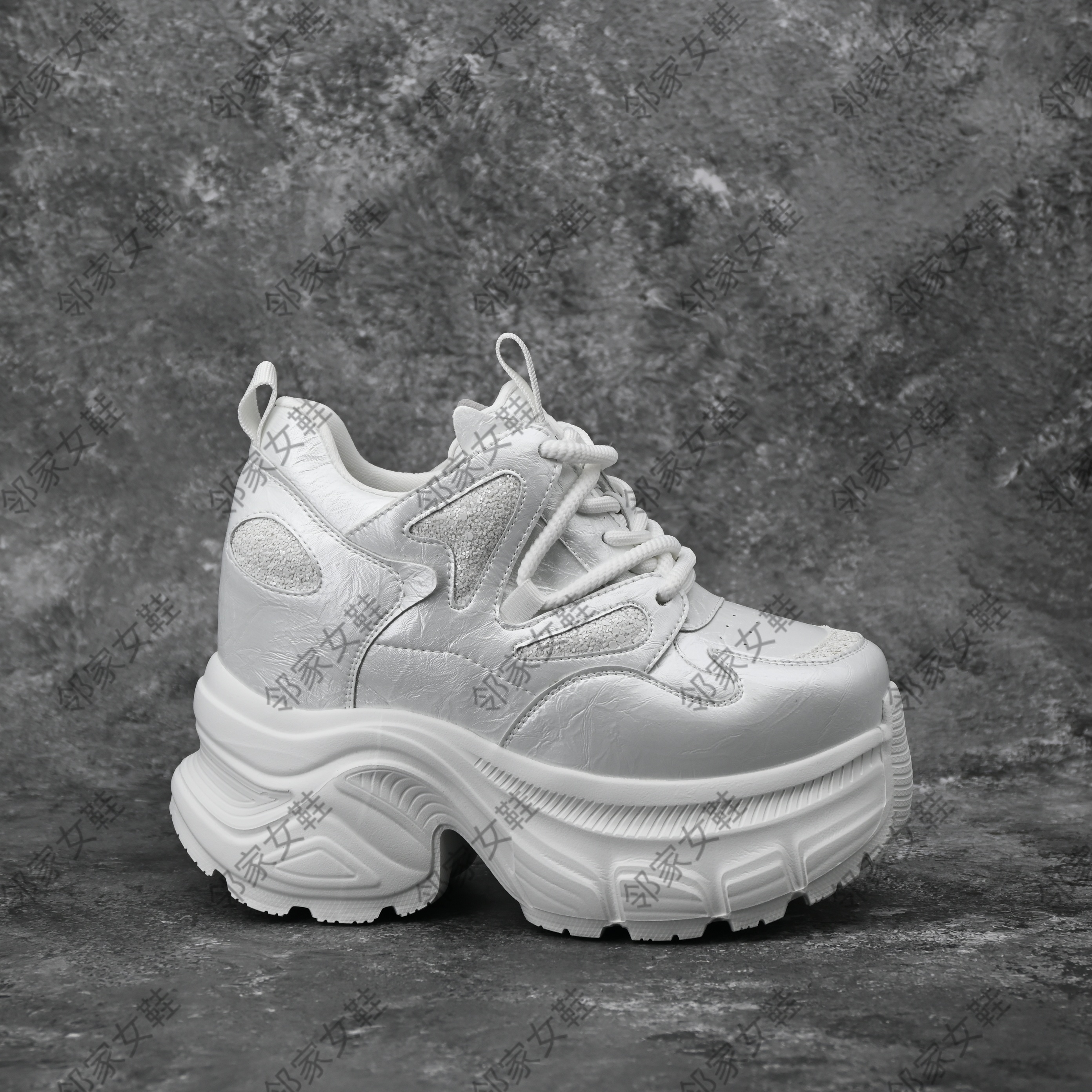 厚底内增高12cm老爹鞋2025春季新款休闲百塔时尚潮流女鞋