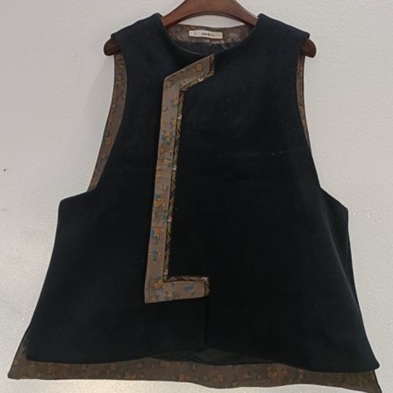 吉丘古儿马甲气质百搭时尚休闲复古中式马夹G243Y510