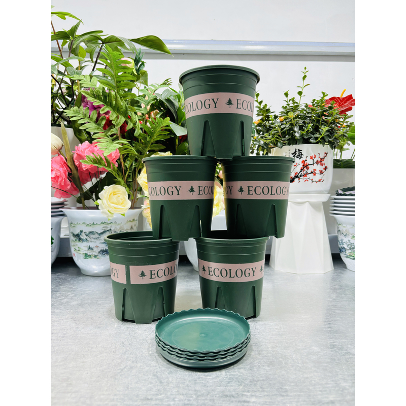 （5个带托盘）160绿色二代控根花盆
