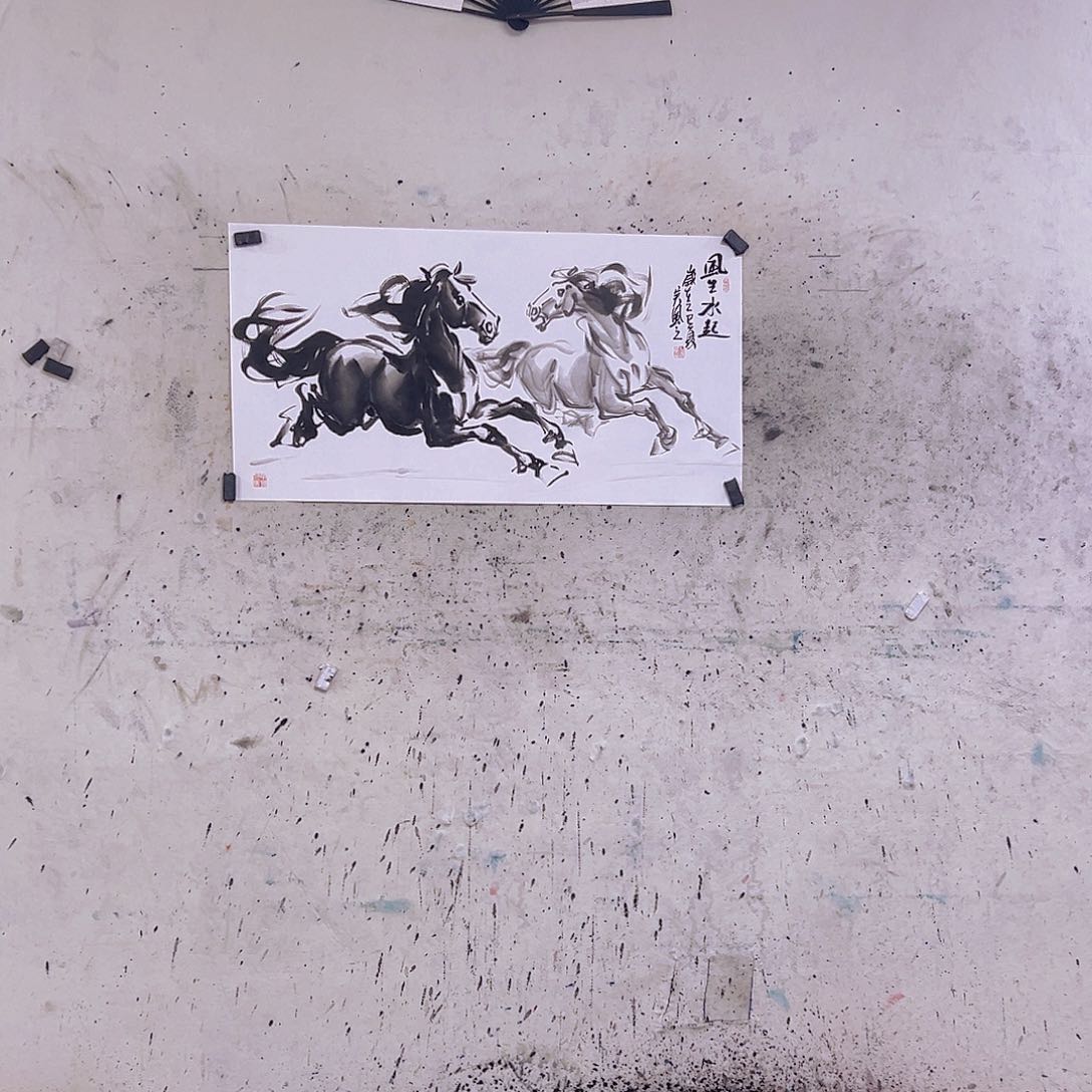 国画毛****馆三尺100x50c m c m