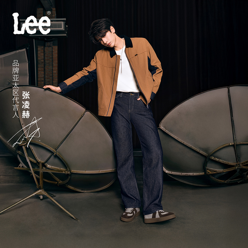 【张凌赫同款】Lee商场同款25秋冬舒适版清水男直筒牛仔裤休闲潮流