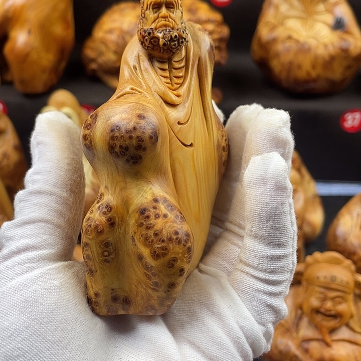 柏木（崖柏）达摩手把件